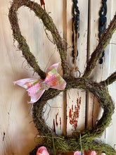 Load image into Gallery viewer, Grapevine and Moss Bunny Wreath
